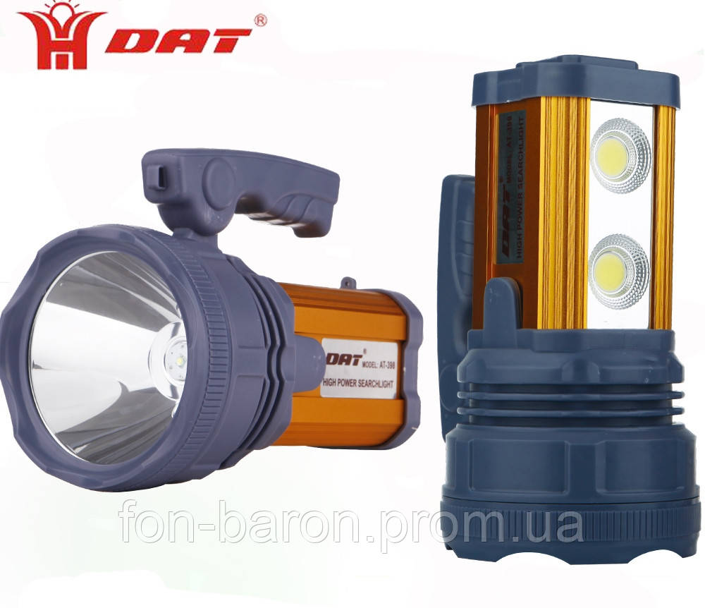 Мощный аккумуляторный светодиодный фонарь DAT AT-398 Cree T6 15W - фото 1 - id-p201464380