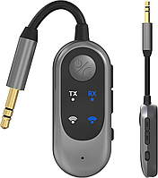 Бездротовий аудіопередавач Bluetooth 2-в-1 для навушників та пристроїв з роз’ємом 3,5 мм для телевізора, літака, автомобіля
