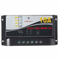 Контролер заряду 10A 12 В (автомат) індикація рівня заряду батареї в %