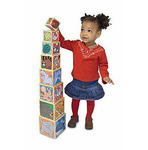 Набір дерев'яних блоків — кубів ТМ Melissa&Doug Тварини, фото 4