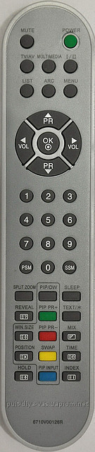 Пульт телевізора LG. Модель 6710V00126R