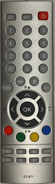 Пульт із телевізора TOSHIBA. Модель CT-871
