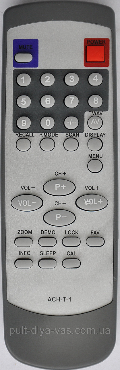 Пульт для телевізора AKIRA. Модель  ACH-T-1/GRK34E-C32