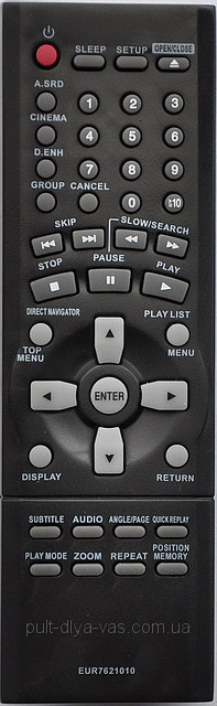 Пульт до DVD плеєра PANASONIC DVD EUR7621010
