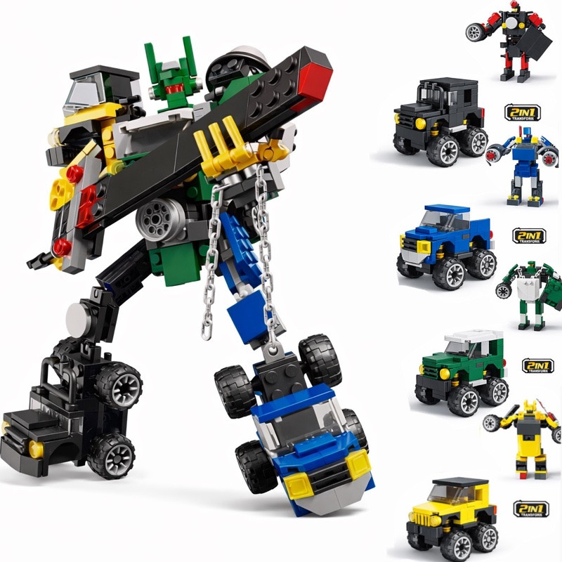 Набір конструкторів 4 в 1 Speed racing "Машина/трансформер" (576 деталей) арт. 123-835 /838, фото 1