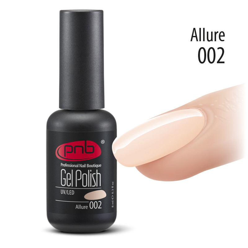 Гель лак PNB, 8 ml № 2 (напівпрозорий бежево-персиковий)