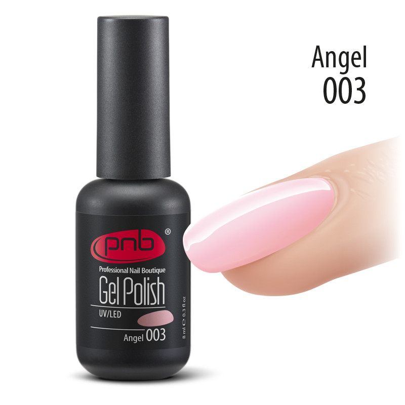 Гель лак PNB, 8 ml № 3 (напівпрозорий ніжно рожевий ангел), фото 1