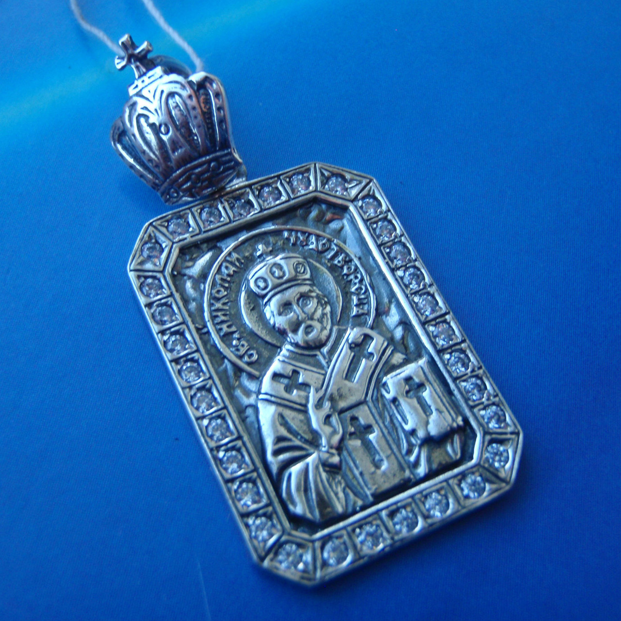 Срібна підвіска-ладанка Микола Чудотворець