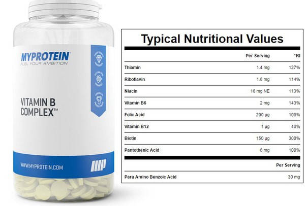 Витамины группы Б Myprotein Vitamin B Complex 120 капс.: продажа, цена ...