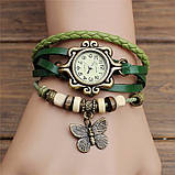 Модные винтажные женские часы-браслет с подвеской "Бабочка" , 5 цветов, фото 5
