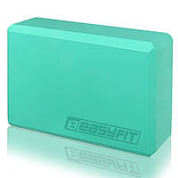 Блок для йоги EasyFit EF-1818-M, Зелений, EVA піна, 23×15×7,6 см, 100 г (1 шт.)