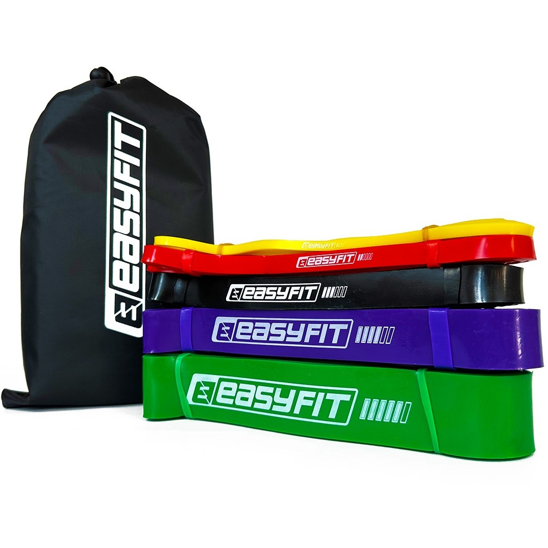 Еспандер-петля EasyFit EF-1655s, латекс, набір 5 шт., опір 1-65 кг — для фітнесу та кросфіту, фото 1