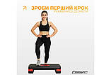 Степ-платформа 2-рівнева EasyFit EF-0540 Step-B, 68×28 см, висота 10–15 см, чорно-червона — для фітнесу та аеробіки, фото 5