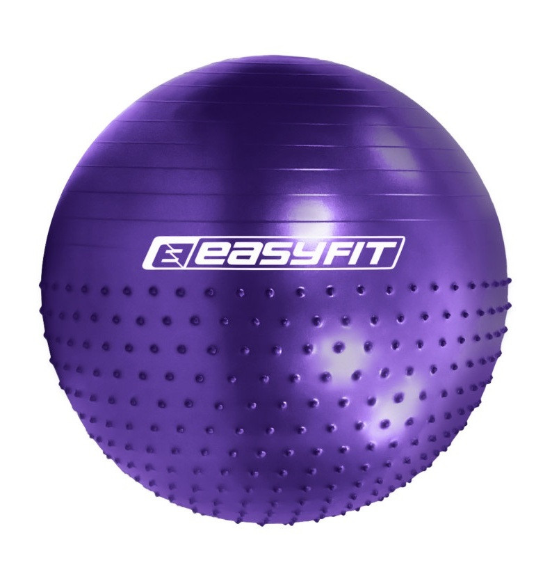 М'яч для фітнесу (фітбол) напівмасажний EasyFit Hybrid EF-3011-V, Ø65 см, для зросту 165-180 см,Фіолетовий, фото 1
