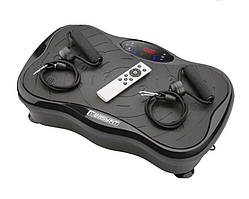 Віброплатформа для тренувань EasyFit VibroStep Base, з пультом і еспандерами, Чорний (EF-0544)