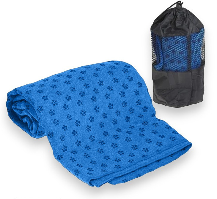 Рушник для йоги і фітнесу EasyFit Yoga Mat Towel 183×63 см Синій EF-1933-BL, фото 1