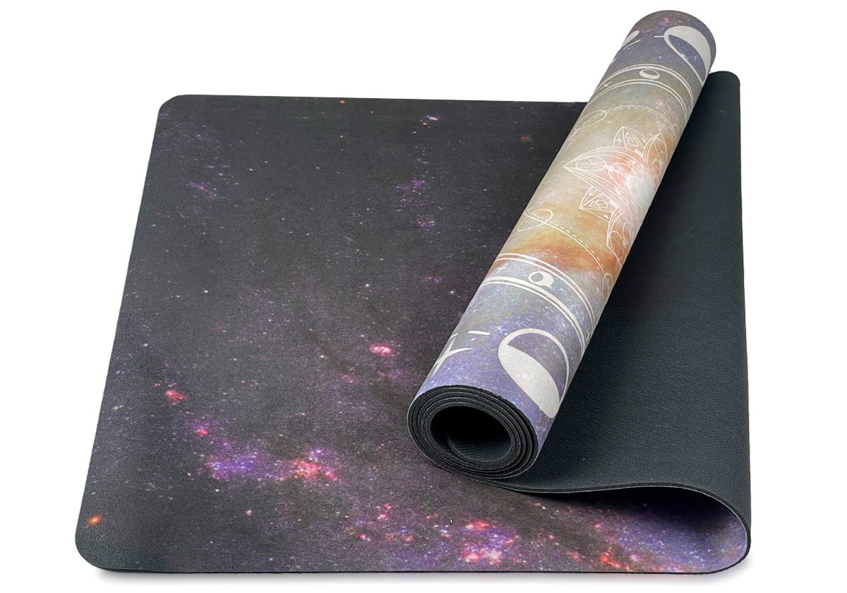 Килимок для йоги та фітнесу EasyFit EF-1926-3, протиковзкий, Фіолетовий, 183×61×0,3 см, каучук + замша, фото 1