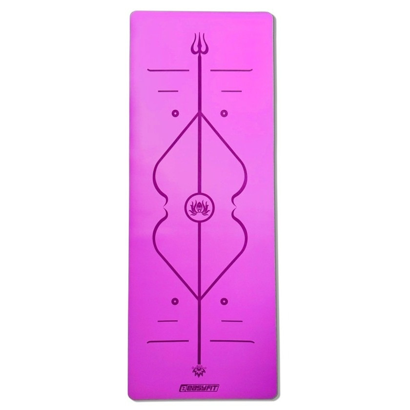 Килимок для йоги та фітнесу EasyFit EF-1925-V, протиковзкий, Фіолетовий, 184×68×0,5 см, каучук, фото 1