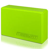 Блок для йоги EasyFit EF-1818-GN, Салатовий, EVA піна, 23×15×7,6 см, 100 г (1 шт.)