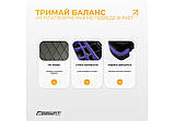 Степ-платформа 2-рівнева EasyFit EF-0540-V Step-B, 68×28 см, висота 10–15 см, чорно-фіолетова — для фітнесу та аеробіки, фото 5