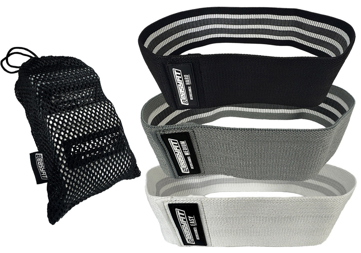 Резинки для фітнесу та спорту із тканини EasyFit набір 3 шт EF-1820, фото 1