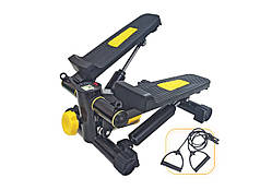 Степпер EasyFit Pace-A EF-0560-BK з еспандерами Чорно-жовтий