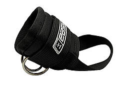 Манжета для тяги на липучці EasyFit EF-LGSTR-11 з п'яткою) 1 шт Чорний