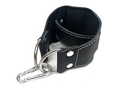 Манжета для блочних тренажерів EasyFit EF-LGSTR-F9 шкіряна  (1 шт) Чорний