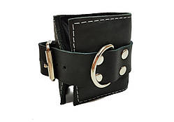 Манжета для блочних тренажерів EasyFit  EF-LGSTR-F10 шкіряна  (1 шт) Чорний