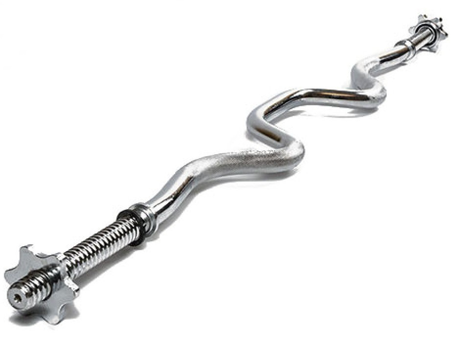 Гриф для штанги Z-подібний EasyFit EF-8063 хромований 1.2 м, Ø25 мм,, фото 1