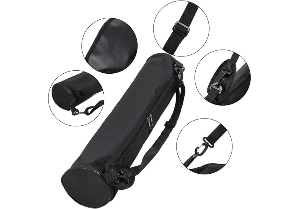 Сумка-чохол для килимка EasyFit EF-2132-Bk— чохол для йога-мату з лямкою ,Чорний, фото 1