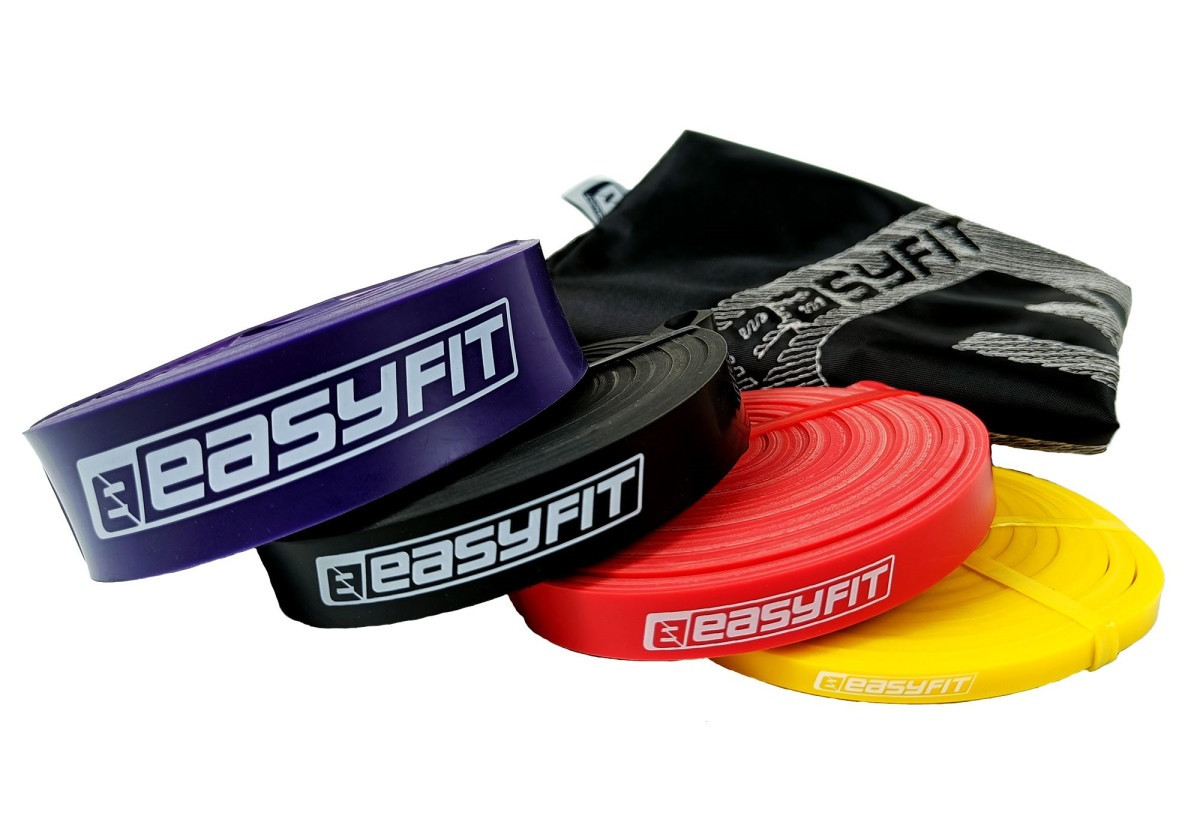 Еспандер-петля EasyFit EF-1454s, латекс, набір 4 шт., опір 1-45 кг — для фітнесу та кросфіту, фото 1