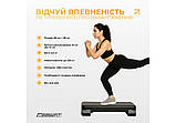 Степ-платформа 2-рівнева EasyFit EF-0540-GY Step-B, 68×28 см, висота 10–15 см, чорно-сіра — для фітнесу та аеробіки, фото 7