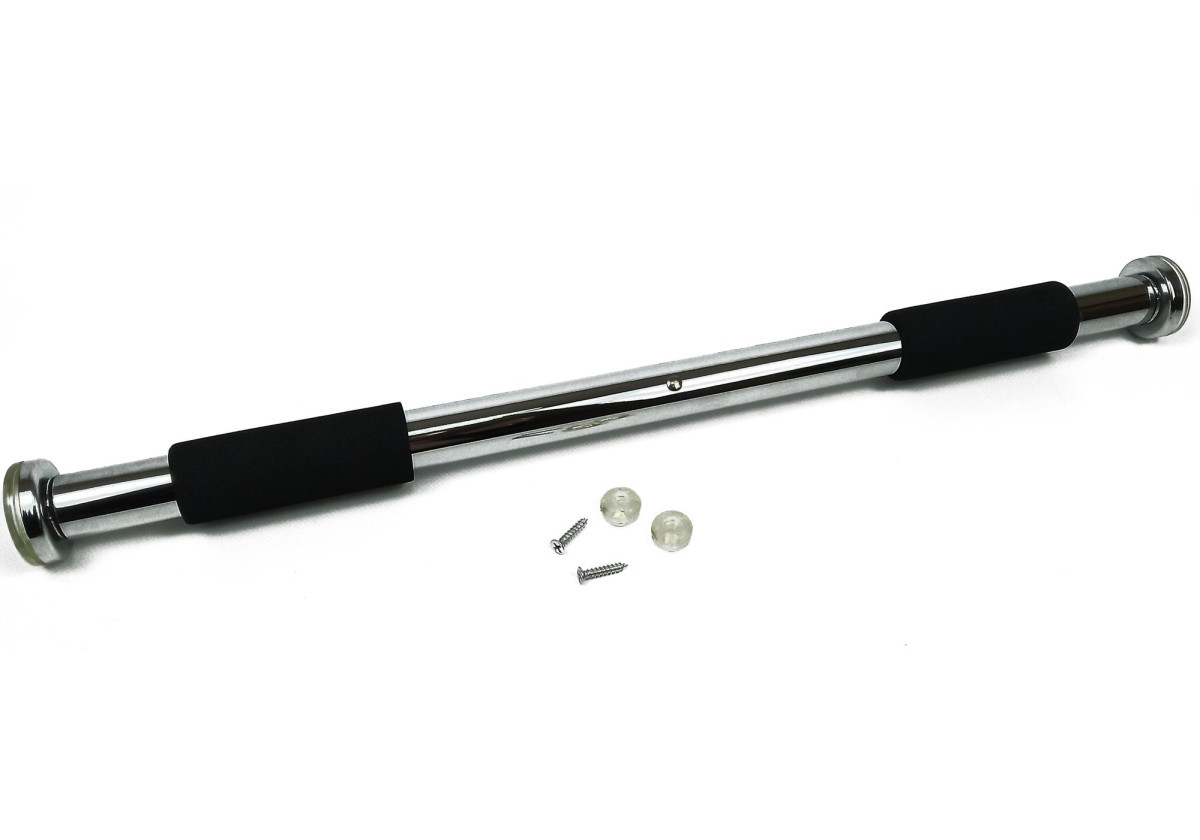 Розсувний турнік EasyFit EF-1633-4 у дверний отвір (83-130 см) Хром, фото 1