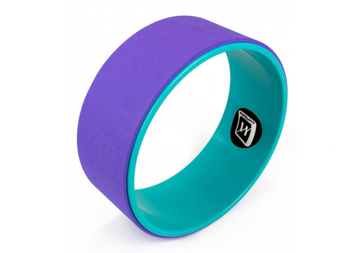 Колесо для йоги та фітнесу EasyFit yoga wheel TPE EF-1824-PuM 33 см ,Бузковий,м'ятний, фото 1