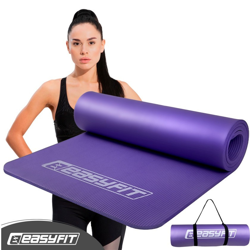Килимок для йоги та фітнесу EasyFit EF-1919-V, протиковзкий, Фіолетовий, 180×61×1 см, NBR, фото 1