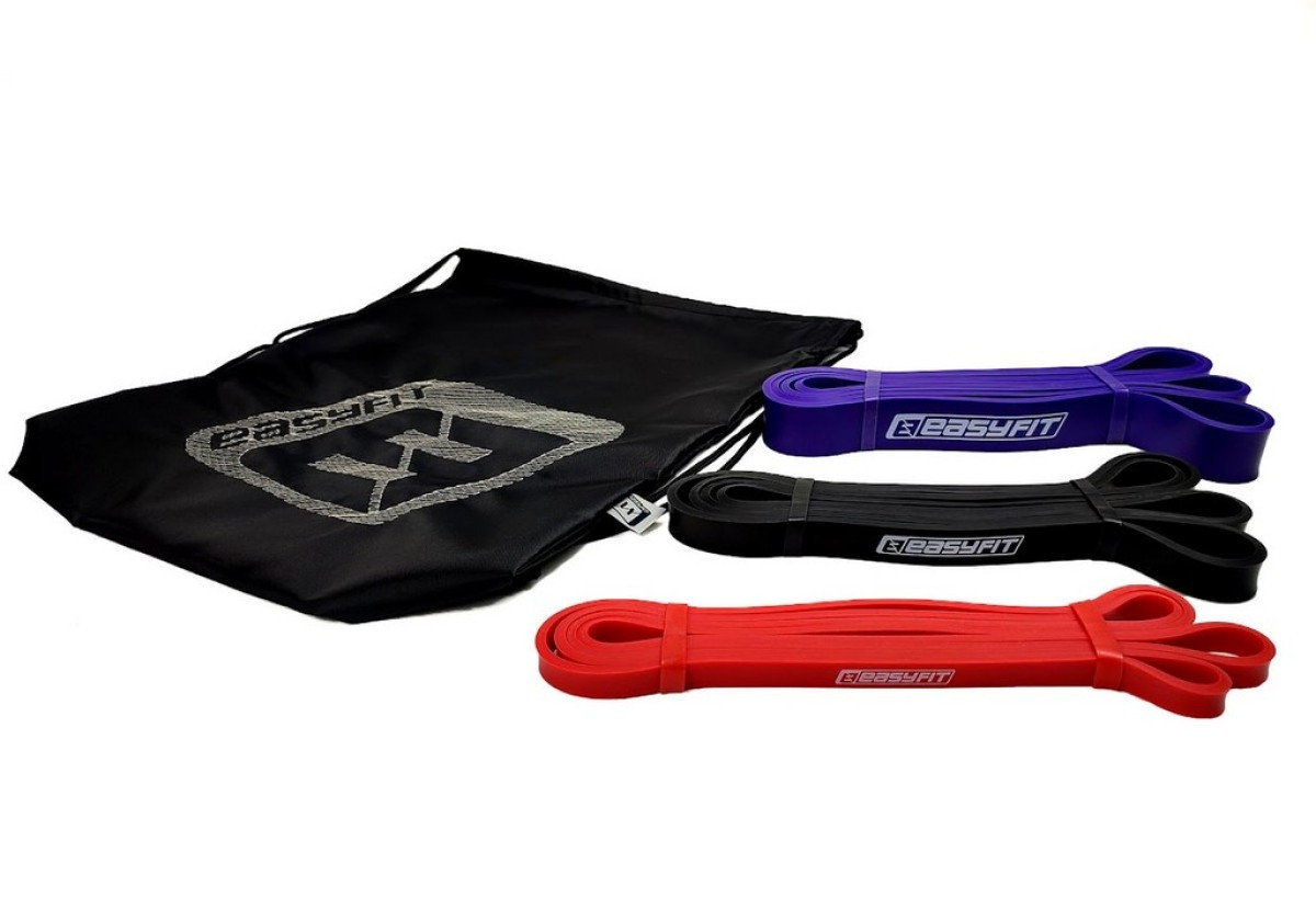 Еспандер-петля EasyFit EF-2453s, латекс, набір 3 шт., опір 2-45 кг — для фітнесу та кросфіту, фото 1
