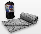 Рушник для йоги і фітнесу EasyFit Yoga Mat Towel 183×63 см Сірий EF-1933-GY, фото 3