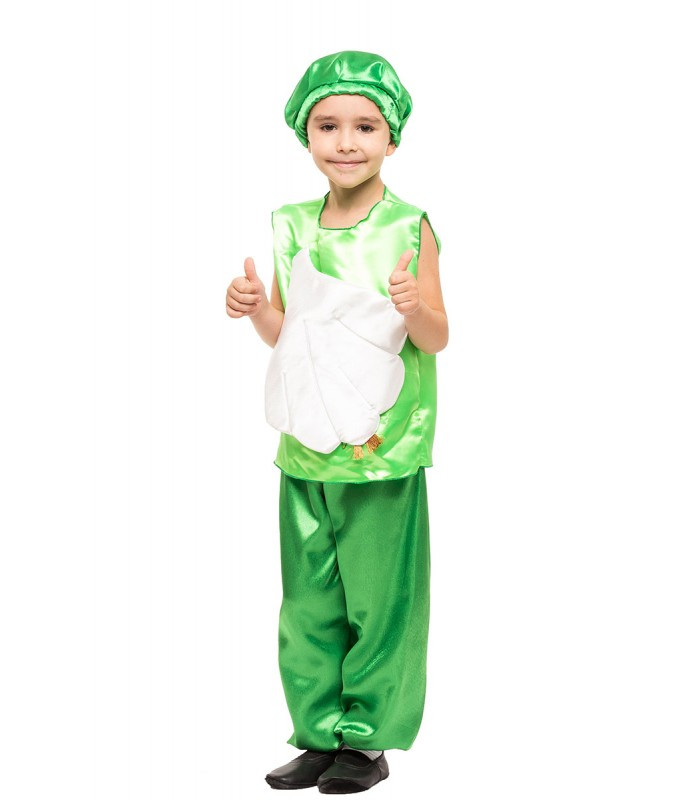 Карнавальный костюм Чеснок Чеснока на праздник Осени (4-8 лет) - фото 3 - id-p498785766