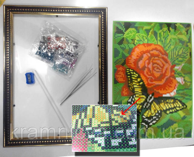 Алмазная живопись по номерам Алмазная мозаика (вышивка) Цветы, 30х40 (DM-03-04)