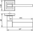 PUNTO Ручка роздільна TECH QL SN/CP-3 матовий нікель/хром, фото 3