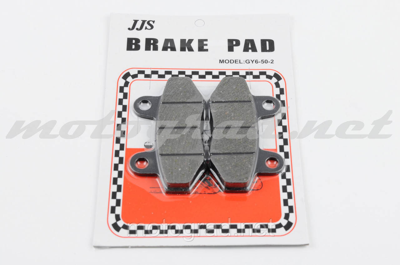 Колодки гальмівні (диск) 4T GY6 50-150 "JJS" (під двопоршневий супорт) , фото 1