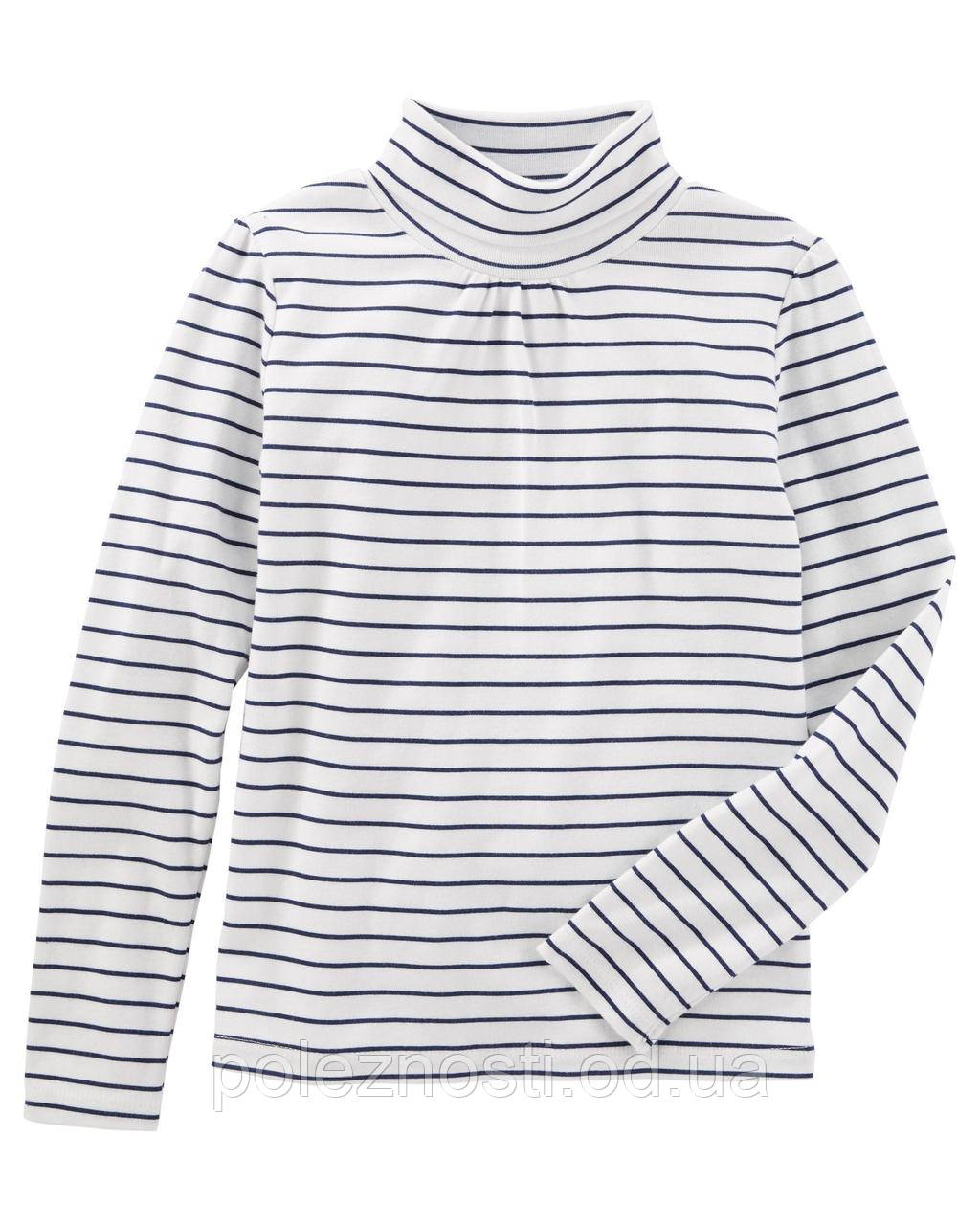 Дитяча водолазка (гольф) OshKosh B'gosh у синьо-білу смужку, розмір 8 років (128-134 см), фото 1