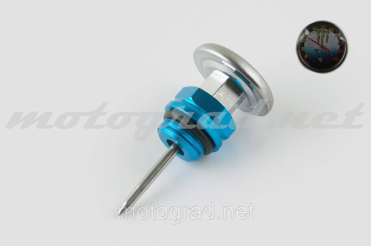 Щуп олії Delta Ø19.0mm, L-75 mm (+датчик температури) "RIDE IT" (синій), фото 1