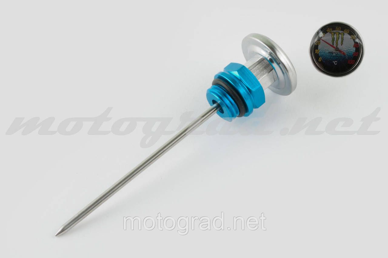 Щуп олії Ø19.0mm, L-137mm (+датчик температури) "RIDE IT" (синій)