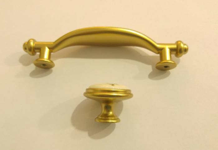 Ручки керамічні Romantic класичні в матовому золоті