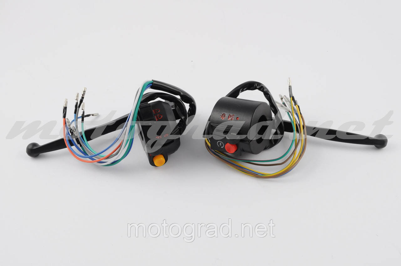 Блоки кнопок керма (пара) Alpha (чорні, важелі, кріплення), фото 1