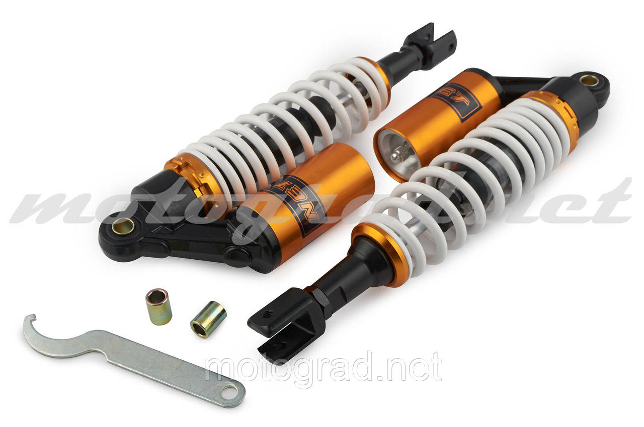Амортизатори (пара) універсальні 320mm, газомасляні, NET (білі)