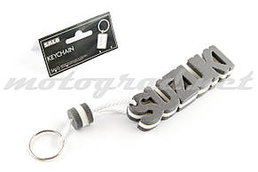 Брелок каучук SUZUKI (сіро-білий) #AS