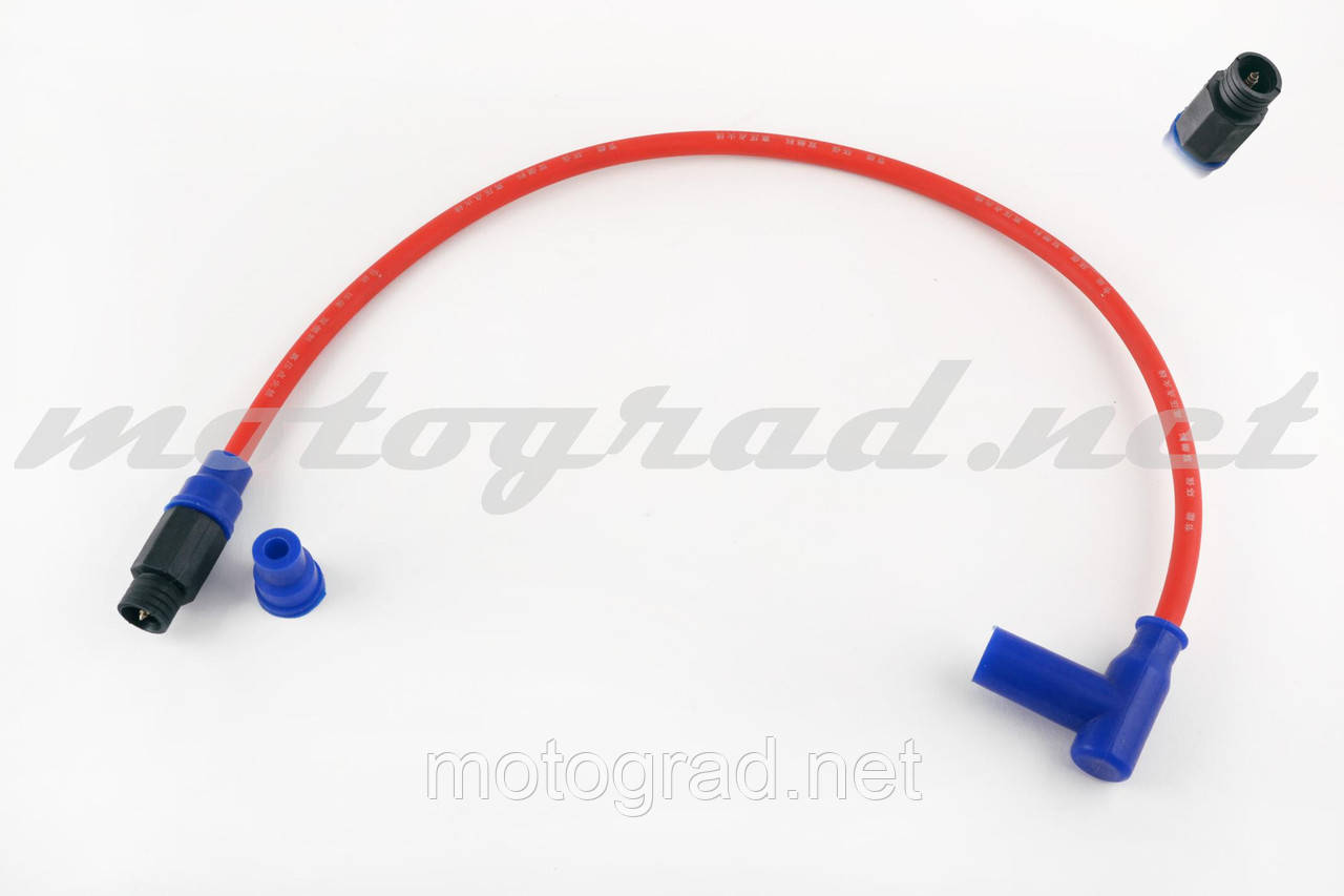 Бронепровід 550mm (червоний) (+з'єднувач, насічник Т-подібний синій) DM